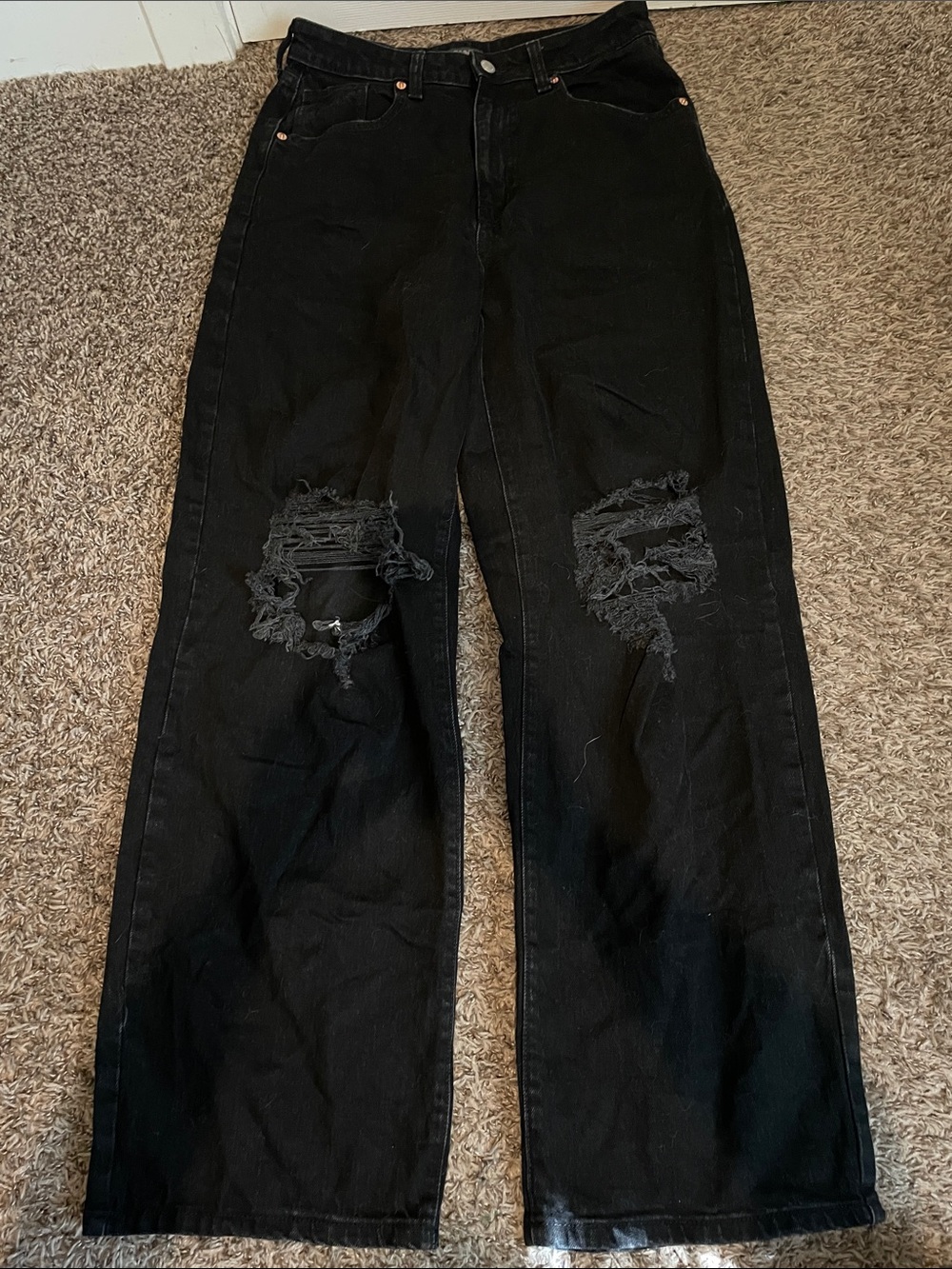 wild fable Black Relaxed Ripped Men's Jeans